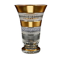 Ваза 30см 1шт хрусталь с золотом Moser Crystal HeArt