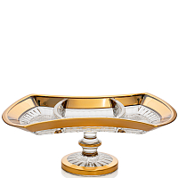 Кабаретница 33см н/н хрусталь с золотом Фелиция Crystal HeArt