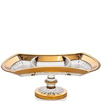 Кабаретница 33см н/н хрусталь с золотом Фелиция Crystal HeArt