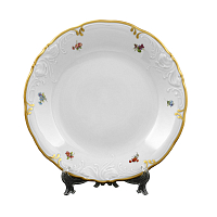 Блюдо круглое 30см Цветок Слоновая кость Roman Gebis