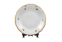 Блюдо круглое 30см Цветок Слоновая кость Roman Gebis