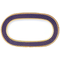 Блюдо овальное 36см Valencia Cobalt Gold Falkenporzellan