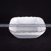 Салатница квадратная 16см Белый узор (6шт кор) Bernadotte