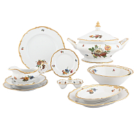 Сервиз столовый 6пер 26пр c тарелками Мейсенский букет Queen's Crown