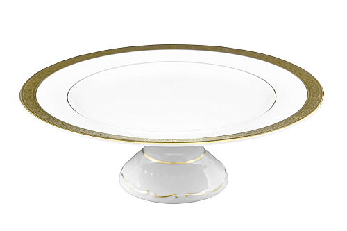 Тортница 32см на ножке Constanza Creme Gold 9349