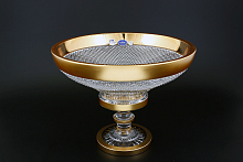 Фруктовница 30см н/н хрусталь с золотом Филиция 