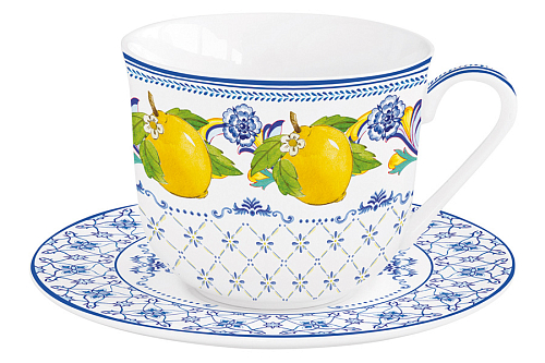 Чашка с блюдцем 0.37л в подарочной уп Positano Easy Life Чашка с блюдцем 0.37л в подарочной уп Positano Easy Life