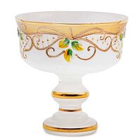 Конфетница 13см золото белый фон Star Crystal 