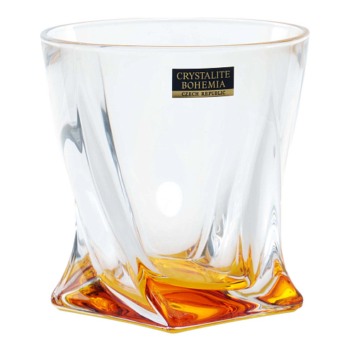 Набор стаканов 340мл 6шт Quadro желтый Crystalite Bohemia Набор стаканов 340мл 6шт Quadro желтый Crystalite Bohemia