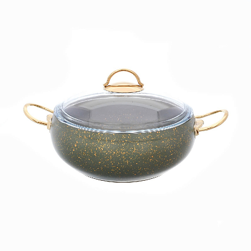 Кастрюля 24см с а/п покрытием Repast Olive Elite Gold