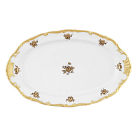 Блюдо овальное 25см 1шт Золотая Роза Queen's Crown