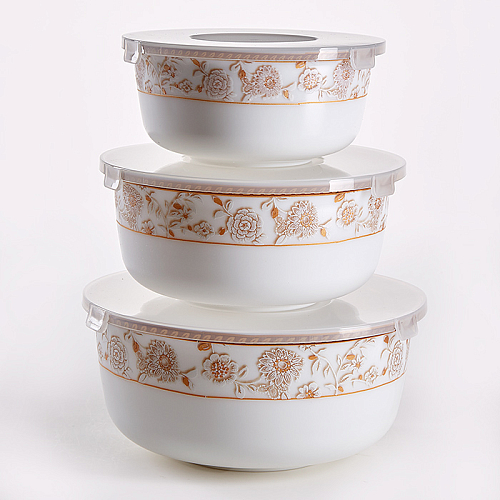 Набор салатников 3пр с крышками Очарование