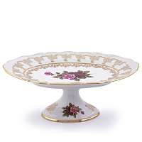 Блюдо овальное 32см на ножке Аристократ Роза