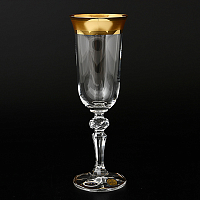 Набор фужеров 150мл 6шт Кристина Матовая полоса зол Star Crystal