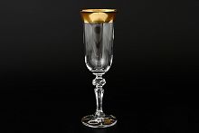 Набор фужеров 150мл 6шт Кристина Матовая полоса зол Star Crystal