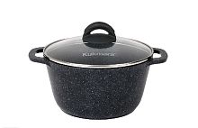 Кастрюля 4,5л с крышкой Granit black Кукмара