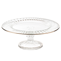 Тортница 28см на ножке Diva Platinum Rim 