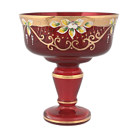 Конфетница 20см золото гранат(кор=16шт) Star Crystal