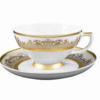 Набор чайных пар 6шт Constanza Creme Gold 9359 Falkenporzellan