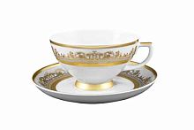 Набор чайных пар 6шт Constanza Creme Gold 9359 Falkenporzellan