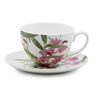 Чашка с блюдцем 0.24л Орхидея розовая Maxwell & Williams