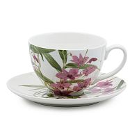 Чашка с блюдцем 0.24л Орхидея розовая Maxwell & Williams
