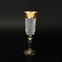 Набор фужеров 150мл 6шт хрусталь с золотом