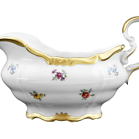 Соусник 0,5л с блюдцем Мейсенский цветок Queen's Crown