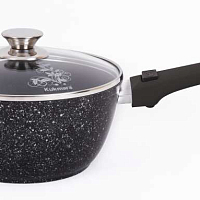 Ковш 2,2л со с/ручкой и стек крышкой Тёмный Мрамор Кукмара