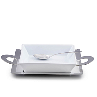 Набор поднос 31см + блюдо Cerchietto Inox Brignani