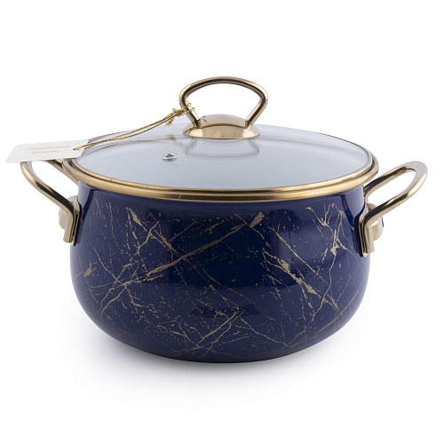 Кастрюля 3л Lacivert Mermer