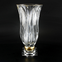 Ваза 35см на ножке Flame Матовое золото AS Crystal 