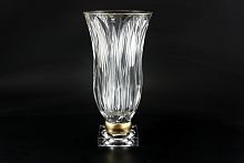 Ваза 35см на ножке Flame Матовое золото AS Crystal 