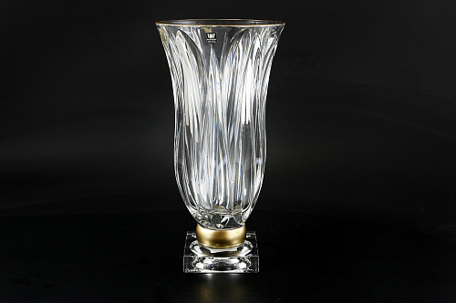 Ваза 35см на ножке Flame Матовое золото AS Crystal Ваза 35см на ножке Flame Матовое золото AS Crystal