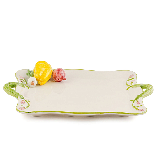 Поднос 38*30см квадратный Овощи Annaluma