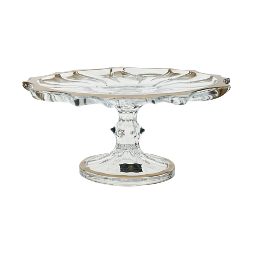 Конфетница 21см плоская на ножке Plantica Матовое золото Pallme Konig