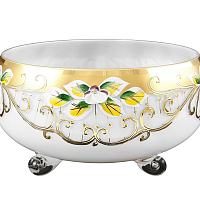 Тройножка 20см золото белый фон Star Crystal 