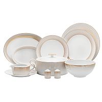 Сервиз столовый 6пер 26пр с супником Deluxe Shape Rio White Gold Falkenporzellan 