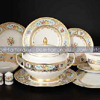 Сервиз столовый 6пер 26пр с супником Vienna Blue Gold Falkenporzellan 