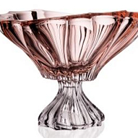 Фруктовница 33см на ножке Plantica Pink Aurum Crystal