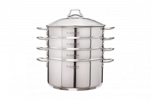 Мантоварка 3-х секционная 6л 26см со стек крышкой Кукмара Мантоварка 3-х секционная 6л 26см со стек крышкой Кукмара