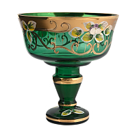 Конфетница 13см золото зеленый фон Star Crystal