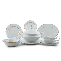 Сервиз столовый 6пер 25пр с супником с салат-ми без масл. и селедоч Престиж Marquise Gold 