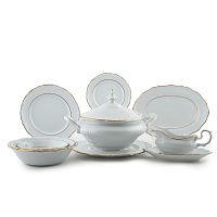 Сервиз столовый 6пер 25пр с супником с салат-ми без масл. и селедоч Престиж Marquise Gold 