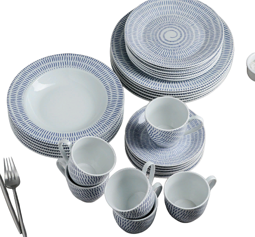 Набор посуды 24пр тарелки+ чайные пары Антик Доляна 