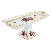 Поднос 37см рулетница на ножке Аристократ Роза