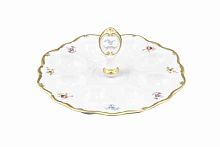 Поднос для яиц 20см с ручкой Мейсенский цветок Queen's Crown