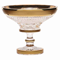 Конфетница 155мл хрусталь с золотом Max Crystal