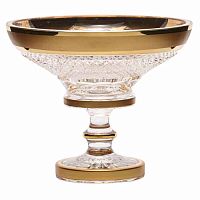 Конфетница 155мл хрусталь с золотом Max Crystal