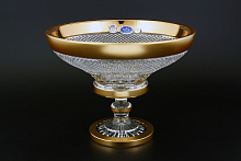 Фруктовница 25см н/н хрусталь с золотом Филиция 